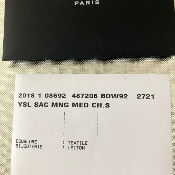 YSL MEDIUM ENVELOPE IN QUILTED GRAIN DE POUDRE LEATHER IN GREAT CONDITION. - Picture 7 of 9